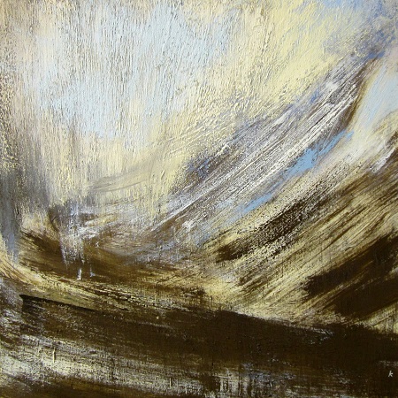 312 'Below Clach Lethaidh, winter', Oil on canvas, 2014, 80 x 80 cm