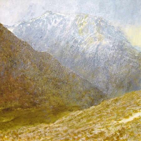 359 'Towards Achaladair, winter', Acrylic & Pastel, 2015, 80 x 80 cm