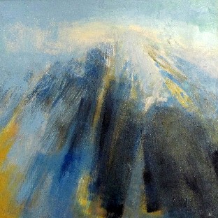 'Towards Beinn Toaig, winter', Acrylic & Pastel, 2011, 80 x 80 cm