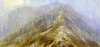 \'In the Mamores approaching Am Bodach\' acrylic-pastel-2010-60-x-30_-cm