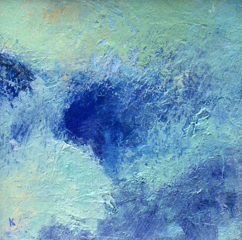 12 'Break in the cloud', Oil, 30 x 30 cm,