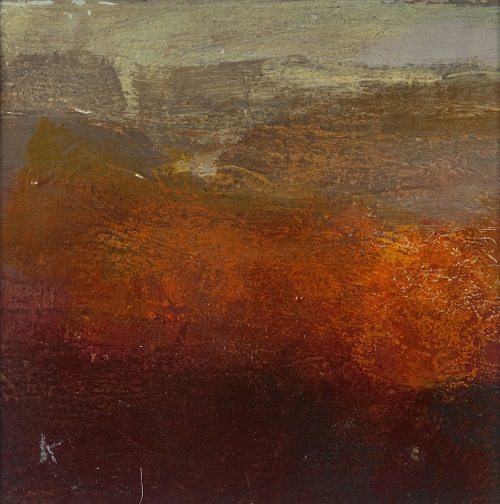 7  'October morning, Glen Lyon', Acrylic & Pastel, 22 x 22 cm