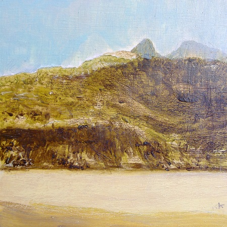 185 'Assynt skyline, May', Acrylic & Pastel, 2011, 30 x 30 cm