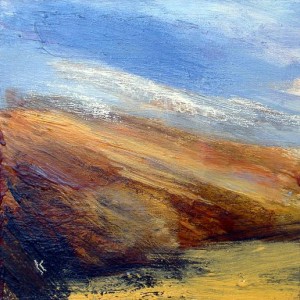 136 'Autumn grass, Beinn Inverveigh', Acrylic & Pastel, 2009, 30 x 30 cm
