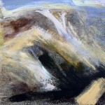 'NW from Conival, May', Acrylic & Pastel, 2009, 80 x 80 cm