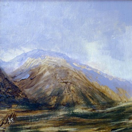 'Glen Etive, winter afternoon', Acrylic & Pastel, 2009, 30 x 30cm