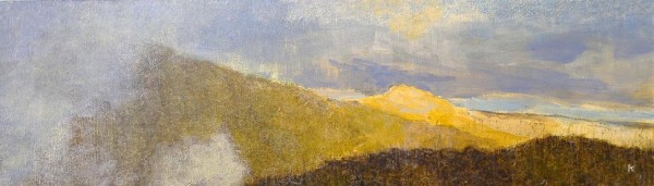 'Above Loch Tay', Acrylic & Pastel, 2009, 76 x 23 cm