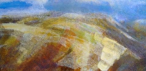 'Upland scene' 'Upland scene', Acrylic & Pastel, 2008, 200 x 100 cm