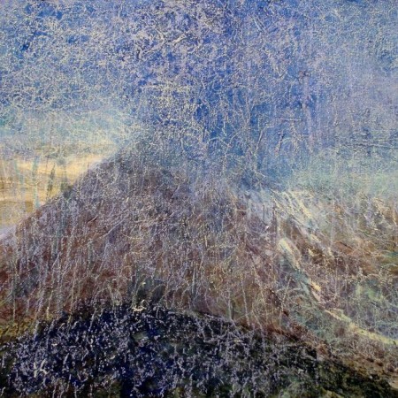 'April shower, Beinn Dorain from the summit of Beinn Odhar', Acrylic & Pastel, 2006, 30 x 30cm,