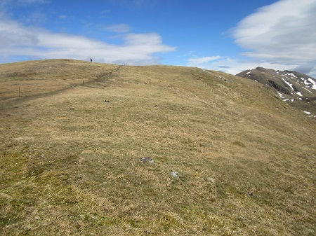 Guy at the summit of Meall Corranaich