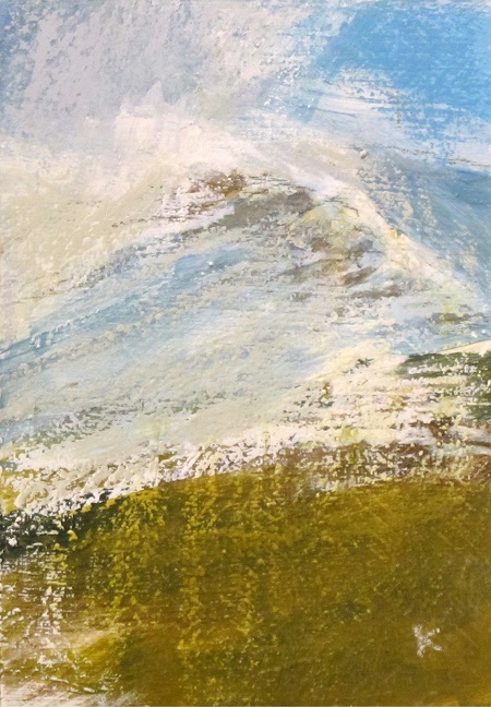 341  'From Gael Charn, the Drumochter Hills.jpg', Acrylic  & Pastel, 2015, 210 x148 mm