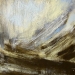 312 \'Below Clach Lethaidh, winter\', Oil on canvas, 2014, 80 x 80 cm