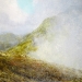 328 \'Approaching Stob Dubh, Glen Coe\', Acrylic & Pastel, 2014, 80 x 80 cm
