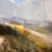 361 \'Approaching snow shower, Rannoch Moor\', Oil on canvas, 2015, 80 x 80 cm