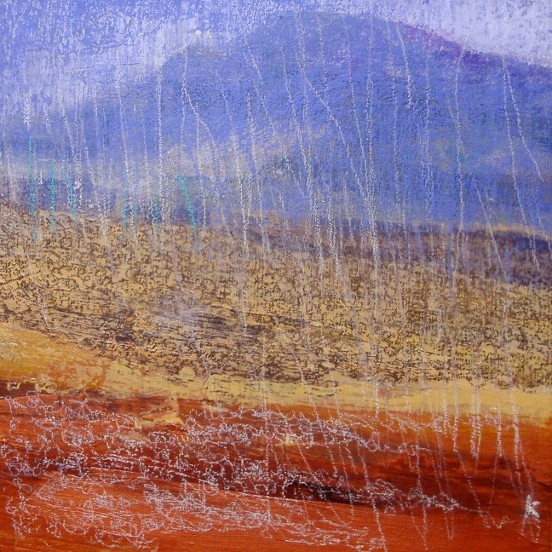 'Ben Lomond from the Luss Hills', Acrylic & Pastel, 2008, 30 x 30 cm Ref: 72