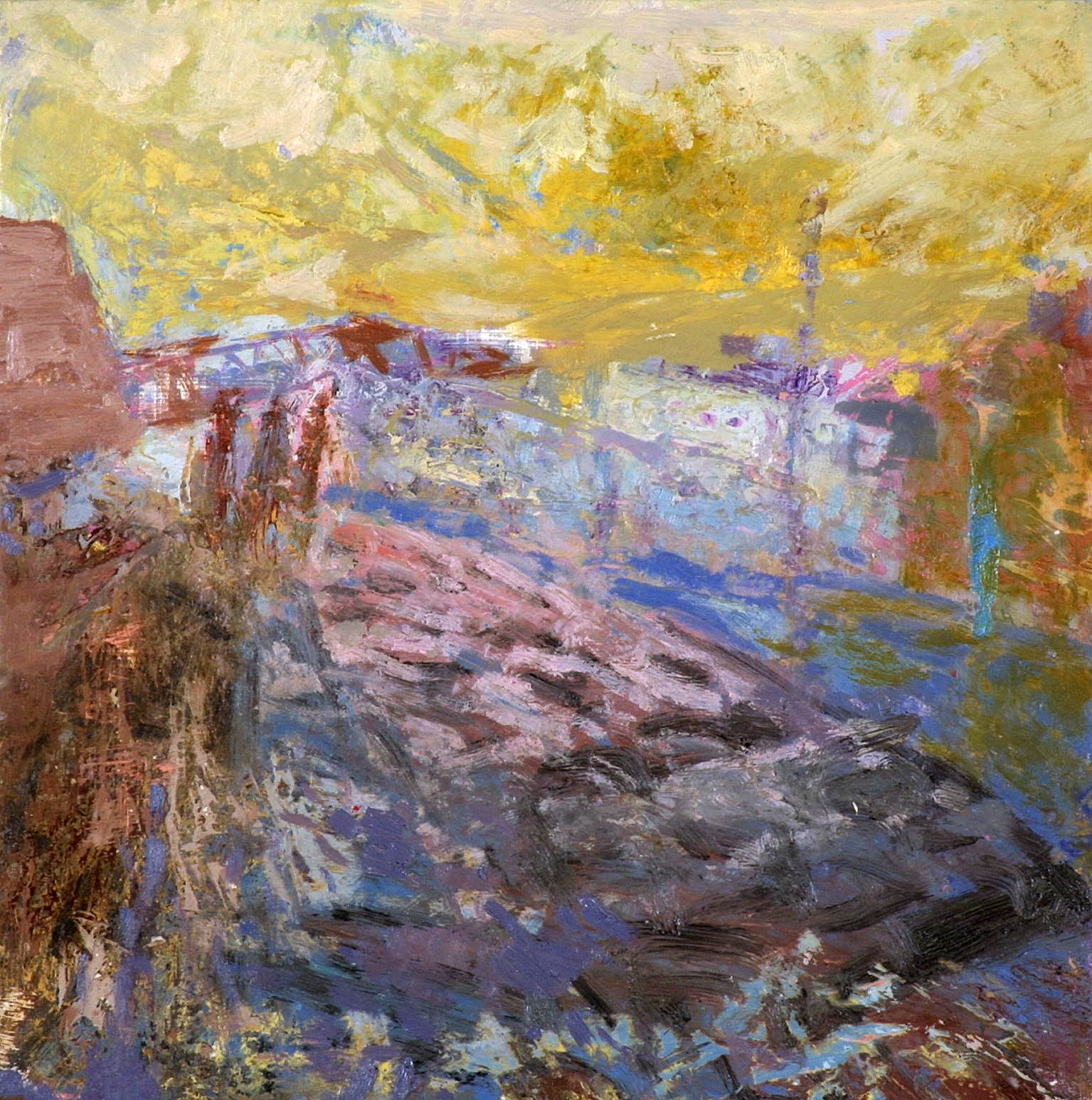 'Harbourside, Irvine', Oil, 30 x 30 cm
