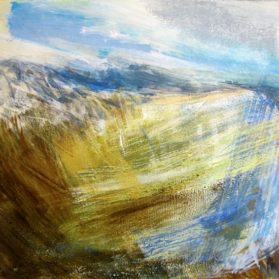 on-the-ridge-to-am-bodach-spring-acrylic-pastel-2011-80-x-80-cm-web