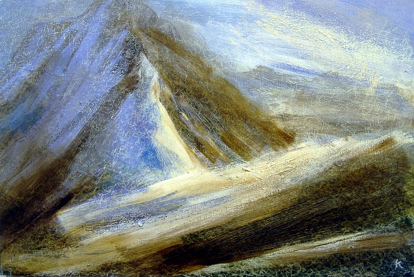 137 'Winter afternoon, Beinn Dorain', Acrylic & Pastel,  2009, 90 x 60 cm