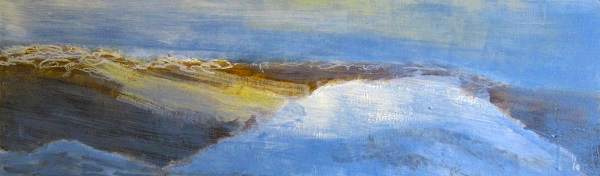 'From the east ridge of Ben Lui, April afternoon', Acrylic & Pastel, 2011, 76 x 23 cm