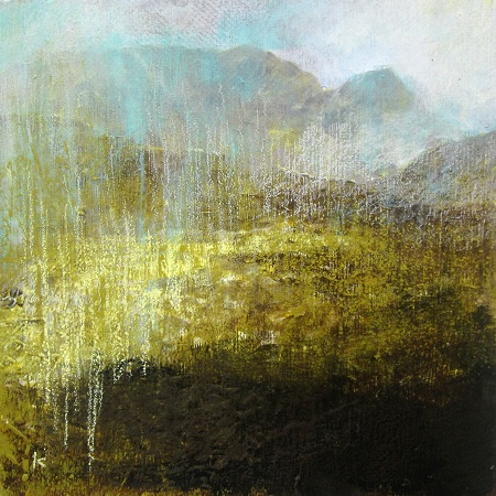 291 'Heavy down pour, Harris, May 2013', Acrylic & Pastel,2013, 30 x 30 cm