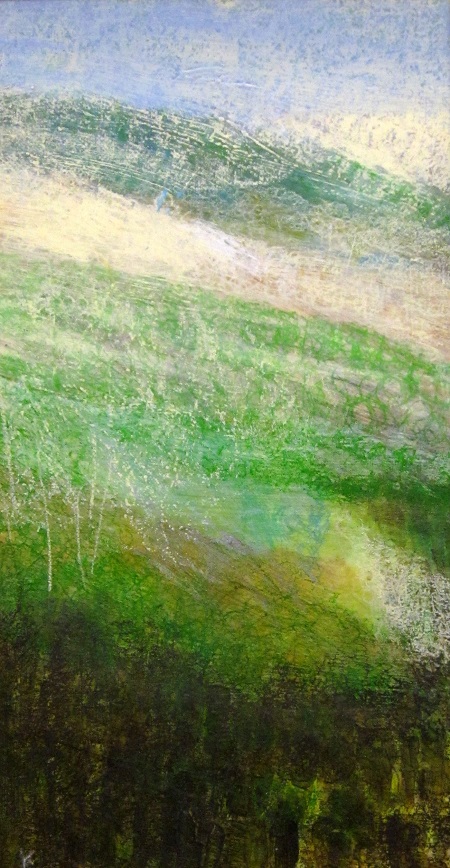 67a 'Below Shalloch on Minnoch', Acrylic & Pastel, 2007, 30 x 60 cm