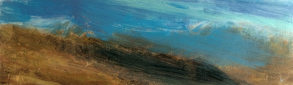 29 'From Ghlas Beinn, Rannoch moor', Acrylic & Pastel, 76 x 23 cm