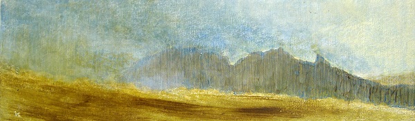 194 'The Cobbler from Ben Donich - a damp summer day', Acrylic & Pastel, 2011, 76 x 23 cm
