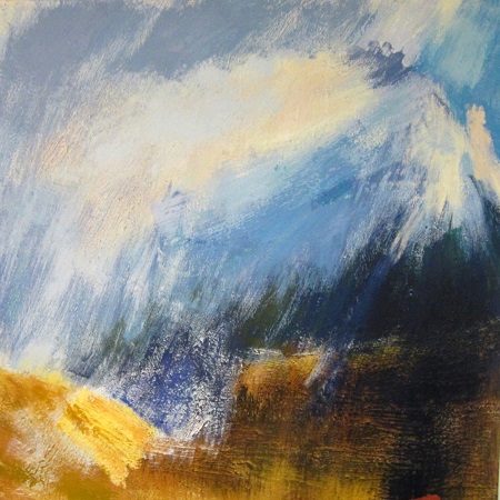'Towards the Blackmount, winter', Oil on canvas, 2014, 120 x 120 cm