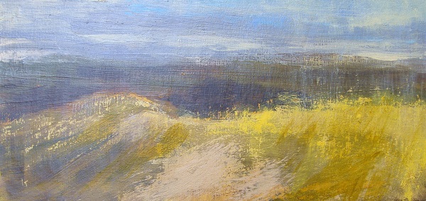 127 'From the summit of Ben Vrackie', Acrylic & Pastel, 2009, 60 x 30 cm