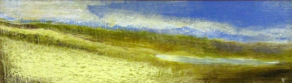 203 'On Rannoch Moor', Acrylic & Pastel, 2011, 76 x 23 cm