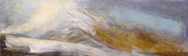 'Winter, Blackmount', Acrylic & Pastel, 2010, 76 x 23 cm