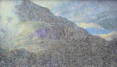 'From the slopes of Sgorr nam Fiannaidh, Glen Coe', Oil & Pastel, 2004 - 2006, 85 x 49cm, Ref: 22