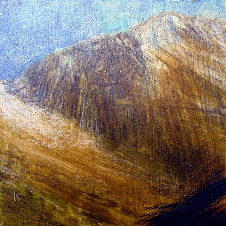 'In Glen Rosa, Isle of Arran', Acrylic & Pastel, 2010, 30 x 30 cm (Ref 158)