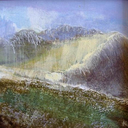 114 'Towards Am Bodach, Glen Coe', Acrylic & Pastel, 2009, 30 x 30 cm