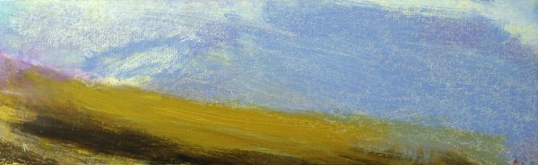 158 'Blackmount, winter', Acrylic & Pastel, 2010, 76 x 23 cm