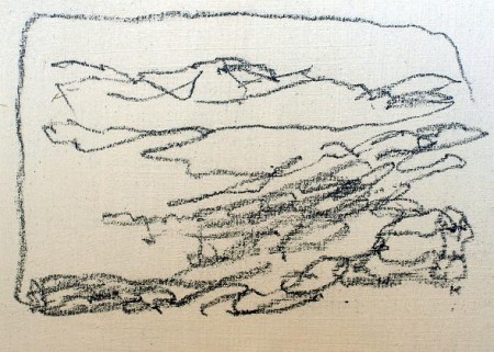 161 'Rannoch Moor, sketch', Pastel on gesso, 2010,