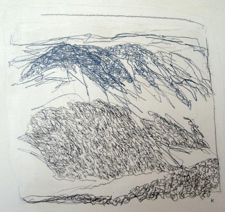 'From Conival', Pastel on gesso, 2010, 45 x 46 cm