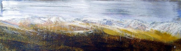 'The Ben Lawers group', Acrylic & Pastel, 2010, 76 x 23