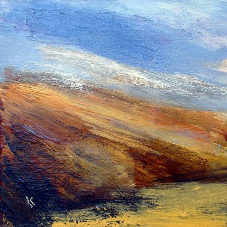 'Autumn grass, Beinn Inverveigh', Acrylic & Pastel, 2009 Ref 136