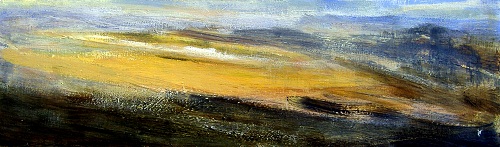 'Ben Ledi from Benvane, April afternoon', Acrylic & Pastel, 2009, 76 x 23 cm