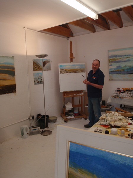 Keith in his WASPS studio, Irvine