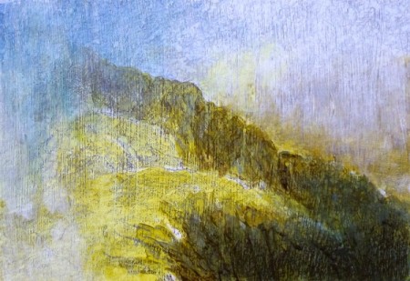 216 'Breaking cloud, near the Pap of Glencoe', Acrylic & Pastel, 2012