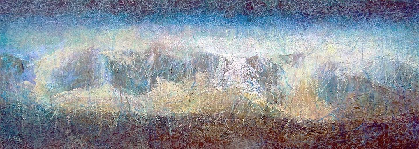 'Towards the Lawers group', Acrylic and Pastel, 2006, 91.5 x 34 cm, sold_1