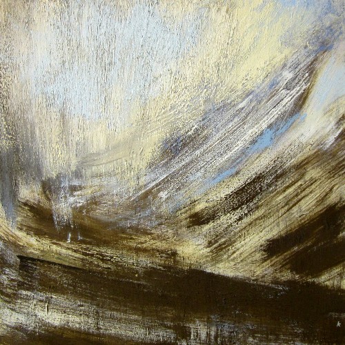 'Below Clach Lethaidh, winter', Oil on canvas, 80 x 80 cm