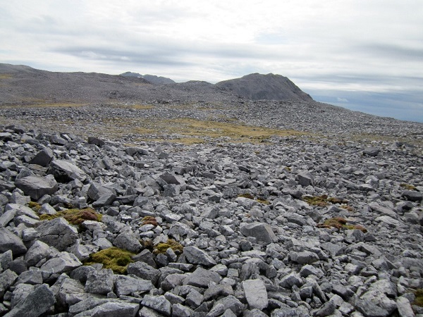 The rocky landscape of Conival and Ben More Assynt