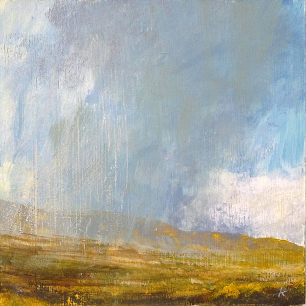 355 'Squall, on the edge of Rannoch Moor', Acrylic &  Pastel, 2015, 30 x 30 cm